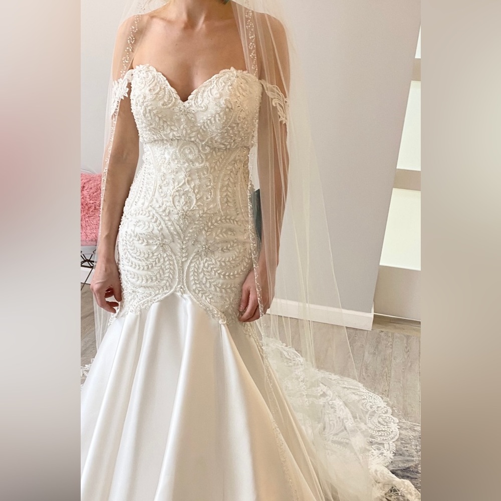 Sheer Beaded Veil